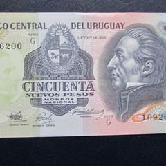 Uruguay 1989.50 Pesos banknote in very fine condition.