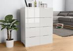 Sideboard High Gloss White 60x35x80 cm Chipboard NEW