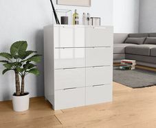 Sideboard High Gloss White 60x35x80 cm Chipboard NEW
