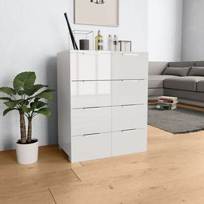 Sideboard High Gloss White 60x35x80 cm Chipboard NEW