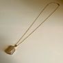 Costume necklace with stone pendant Image 3