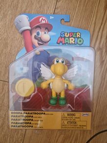 BRAND NEW Super Mario Action Figure Green Para Koopa Troopa with Coin 10cm