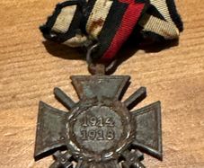 Original German WWI Hindenburg Cross with Swords - Maker Marked (R.V.)