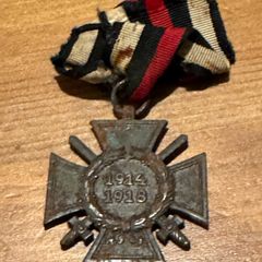 Original German WWI Hindenburg Cross with Swords - Maker Marked (R.V.)