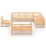 9 Piece Garden Lounge Set Solid Pinewood Image 4