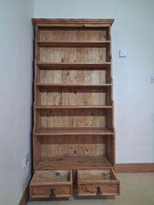 Solid Wood Tall Bookcase