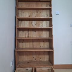Solid Wood Tall Bookcase