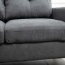 Scandi-style corner sofa, button-tufted, solid wood, linen-look Image 6