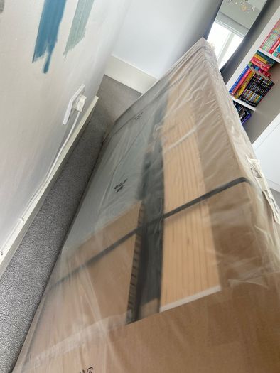 Ike Slattum Grey Double Bed Fram