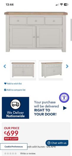Solid Oak Sideboard