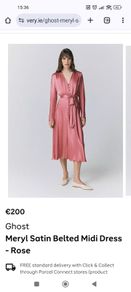 Ghost satin midi dress