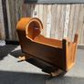 A 19th century style pine baby's rocking cradle. Image 6