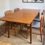 Vintage Mid Century Teak Extending Dining Table & 4 Chairs Image 2