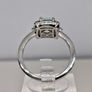 Aquamarine, White Zircon Coffee Zircon Ring in Rhodium Overlay Sterling Silver Image 7