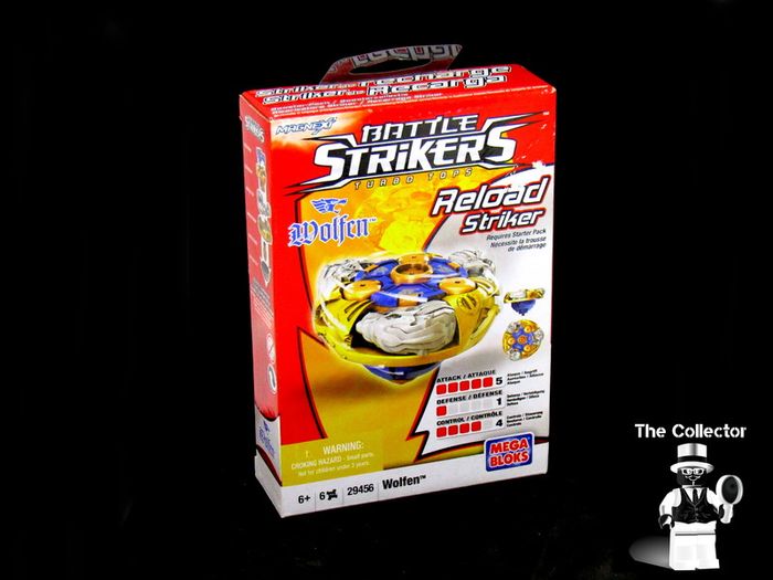 Mega Bloks Magnext Battle Strikers Turbo Tops Reload Striker Wolfen 29456