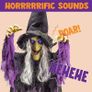 182.9 cm Hanging Animated Talking Witch Decoration (Blue) with Luminous Eyes and Sound Activation Function for Halloween Haunted House Props Decor, Halloween Hanging Decorations, Outdoor Indoor Image 4