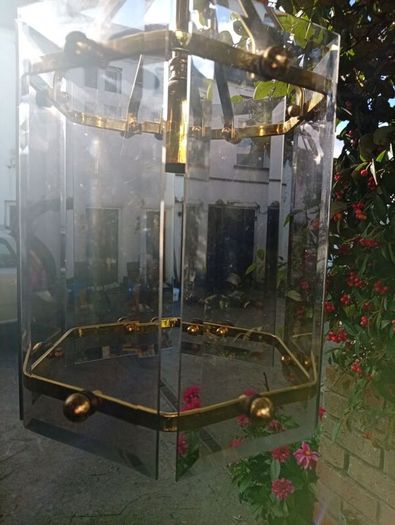 Vintage Brass Hall Lantern Light