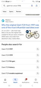 vintage giant tcr once framset and bits