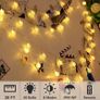 Fairy Lights Battery Operated 5M/20ft 50LEDs Crystal Ball Waterproof Globe String Lights Hanging Lights 8 Modes with Remote Control for Indoor Outdoor Bedroom Party Christmas Wedding Garden Decoration Image 2