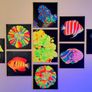UV Blacklight Coral Reef Wall Art Painting Image 2