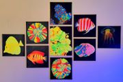 UV Blacklight Coral Reef Wall Art Painting