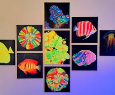 UV Blacklight Coral Reef Wall Art Painting