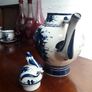 Russian Gzhel handmade and hand painted tea set Image 3