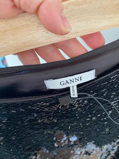 GANNI midi sequin skirt