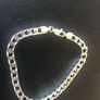 sterling silver flat link bracelet Image 4