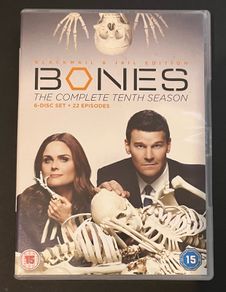 Bones Season 10. DVD Television Series. Starring Emily Deschanel and David Boreanaz.