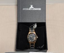 Brand New Jacques Lemans Ceramic Sport 100 Watch  Gold Black Ceramic (Unworn & Boxed)