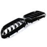 Bmw G30 G31 Lci 2021- 2025  M Double Spoke Gloss Black Front Kidney Grilles Camera Image 4