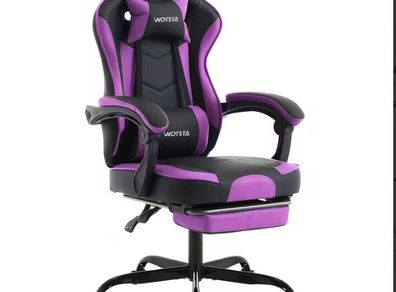 Gaming chair with footrest