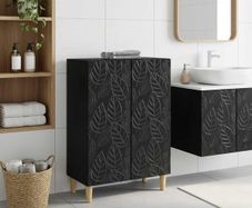 Bathroom Storage Cainet DELFT Black 59.5 x 31 x 80 cm
