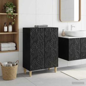 Bathroom Storage Cainet DELFT Black 59.5 x 31 x 80 cm