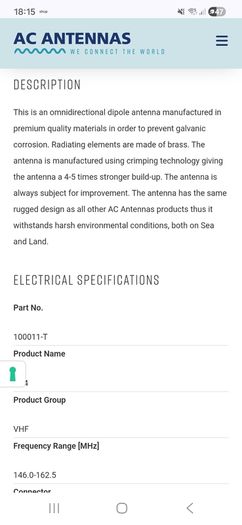 AC Marine Antenna  CX4