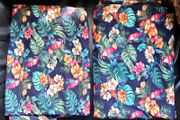 Two Pieces Floral/Bird Stretchy Fabric