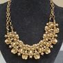 Vintage Gold Floral Statement Necklace Image 3