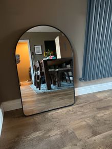 Black frame arch mirror