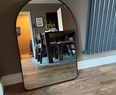 Black frame arch mirror