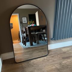 Black frame arch mirror