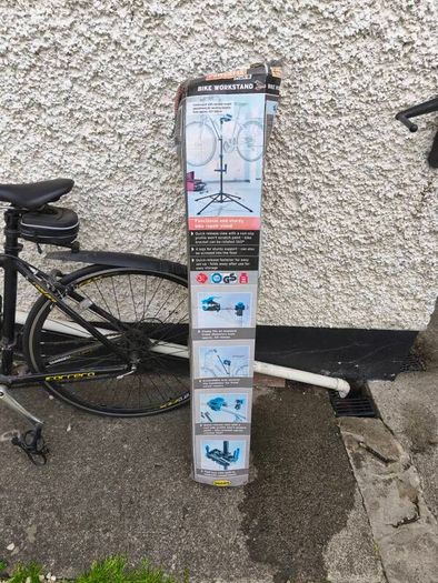 racing bike and repair bike stand