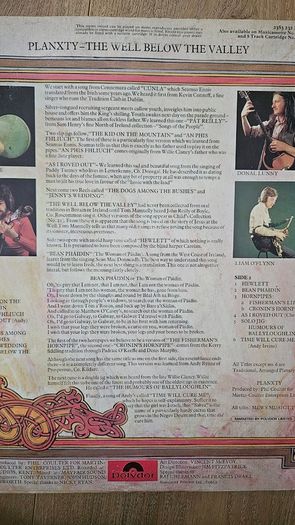 Planxty - The Well Below The Valley. Vinyl.