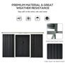 9ft x 4ft Garden Shed with Foundation Ventilation & Doors Dark Grey Image 4