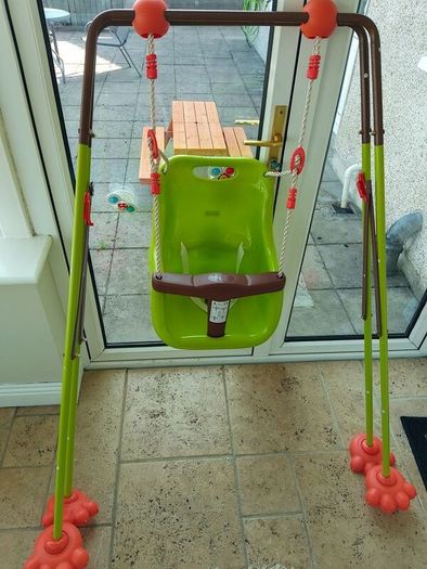 Folding baby swing set