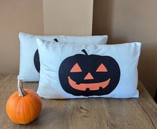 Two Halloween cushion covers - Jack O'Lantern