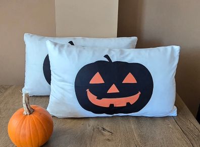 Two Halloween cushion covers - Jack O'Lantern