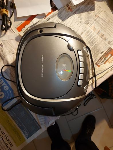 Logik CD Stereo With Cassette, Model LCCSTR10, in good condition, Radio and CD work fine, Tape play button not staying engaged, Forward and rewind work