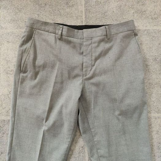 Light Grey Men Smart Slim fit Trousers, RIVER ISLAND