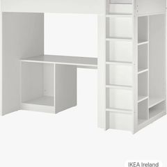 IKEA Smasted Loft Bed. White. Single. Without Desk. Perfect As New Condition.